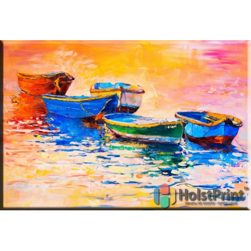 Картины с лодками, , 168.00 грн., MOO777079, , Морской пейзаж картины